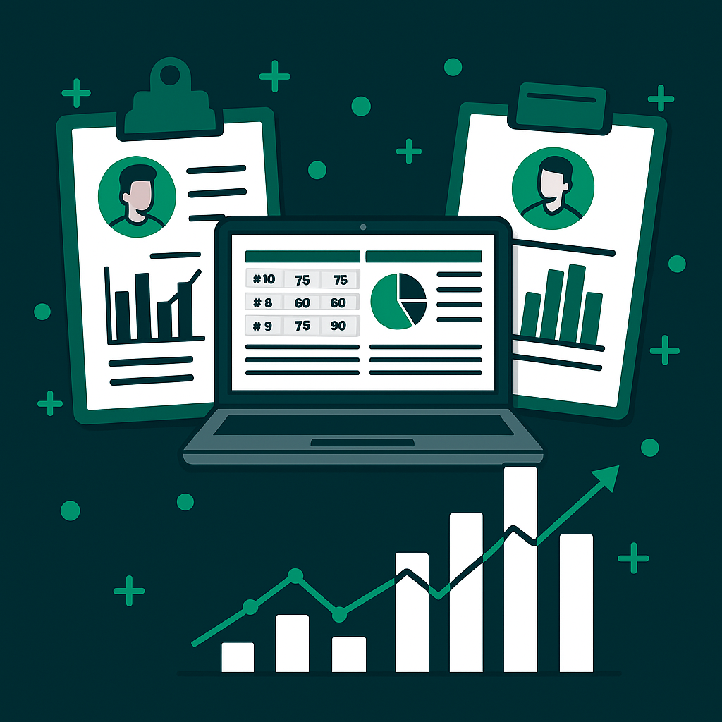 relatórios esportivos integrados mostrando dados de atletas e categorias