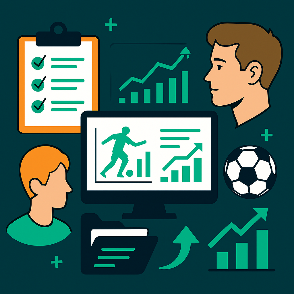 gestão das categorias de base com acompanhamento de evolução e histórico de atletas