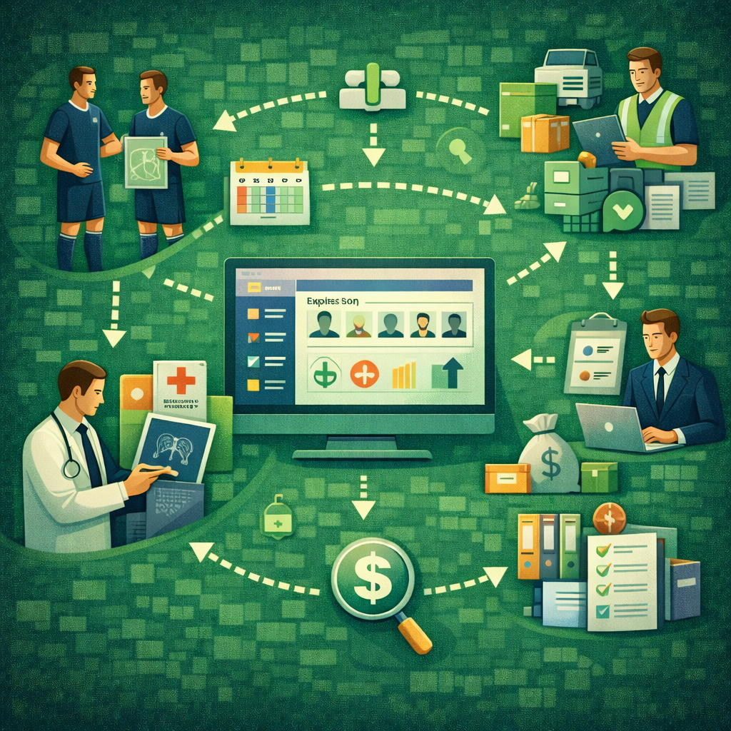 planejamento de temporada no clube com integração entre áreas