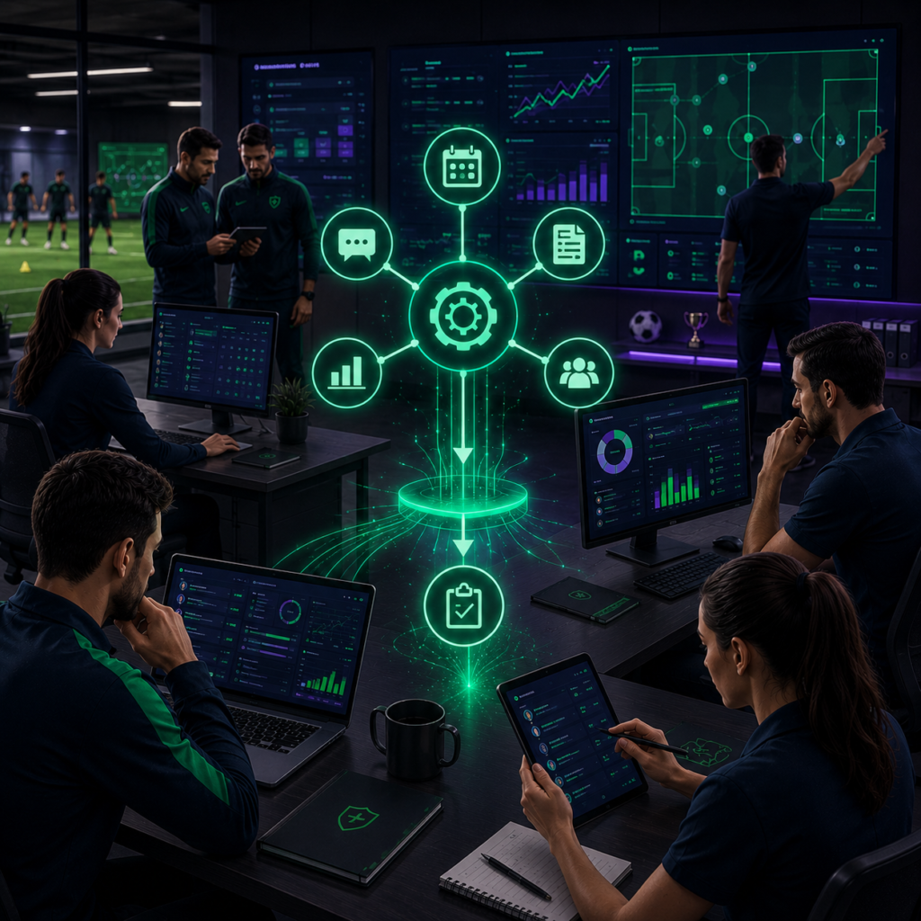 automatização de processos na gestão esportiva com sistema integrado