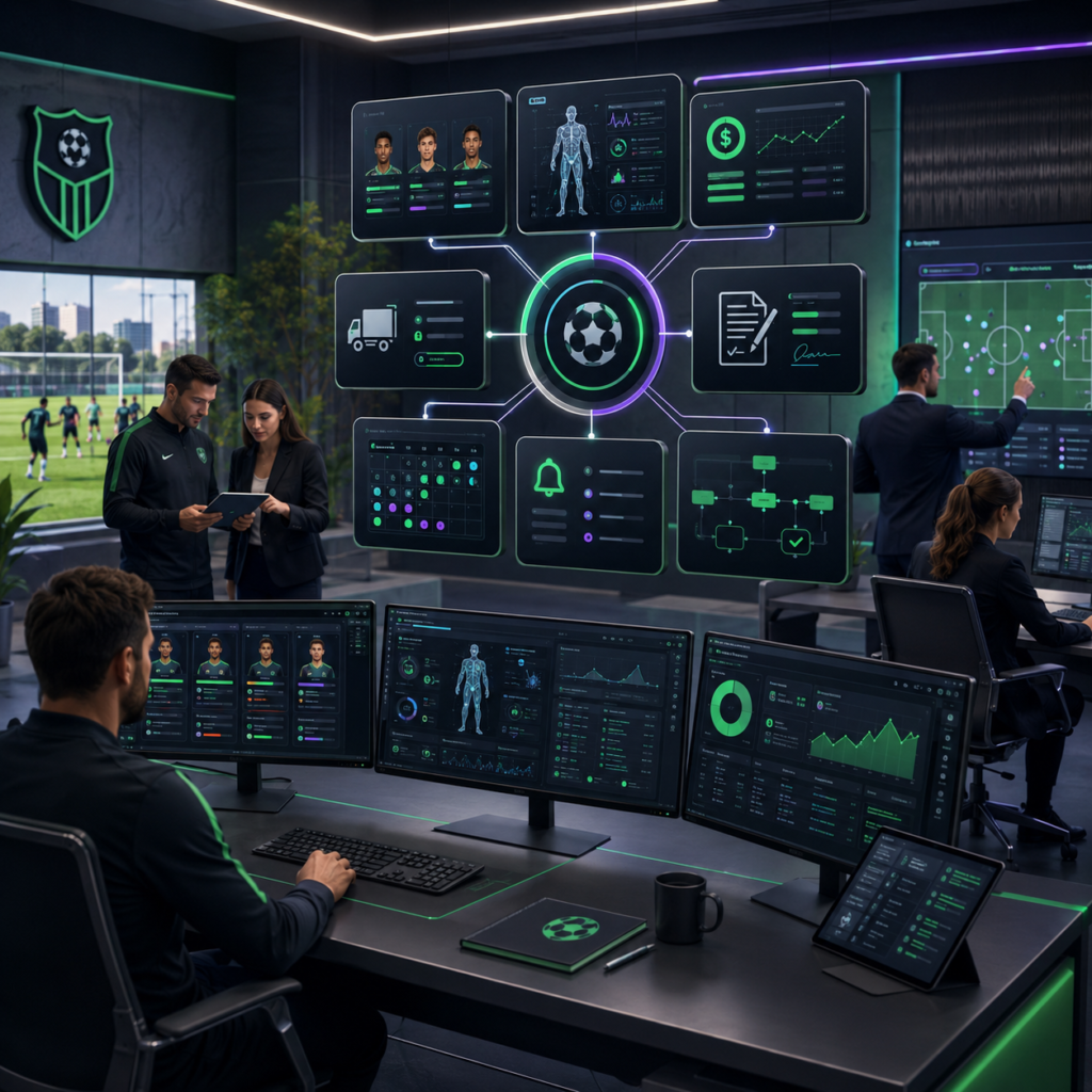 Tecnologia esportiva automatizando processos operacionais em um clube esportivo