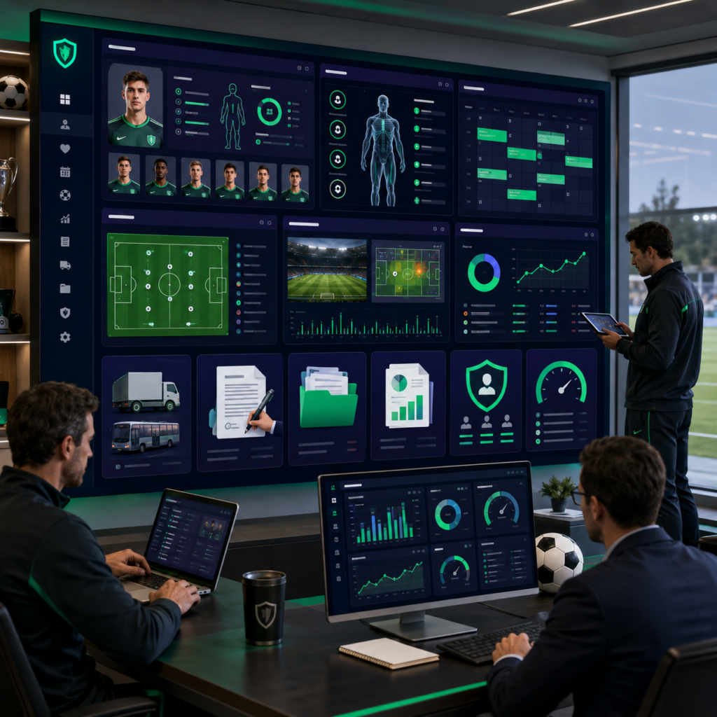 Funcionalidades de um software para clubes esportivos em dashboards integrados