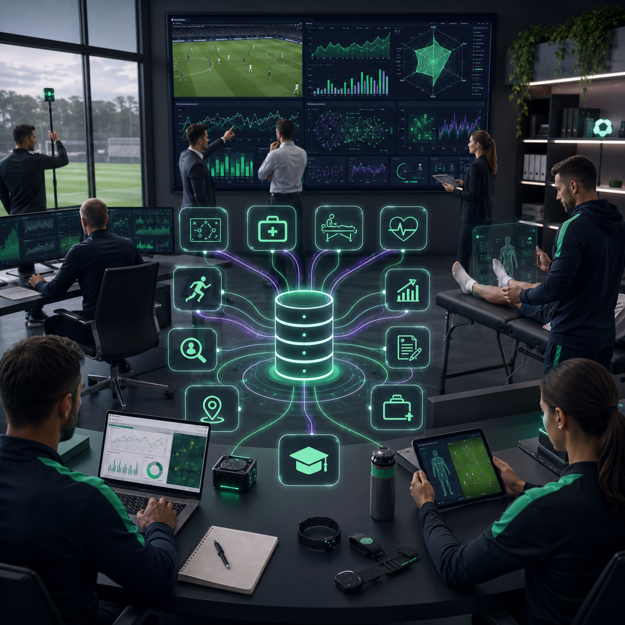 Gestão de dados esportivos com dashboards integrados para transformar informações em decisões no clube